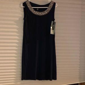 R & M Richard collection navy beaded dress